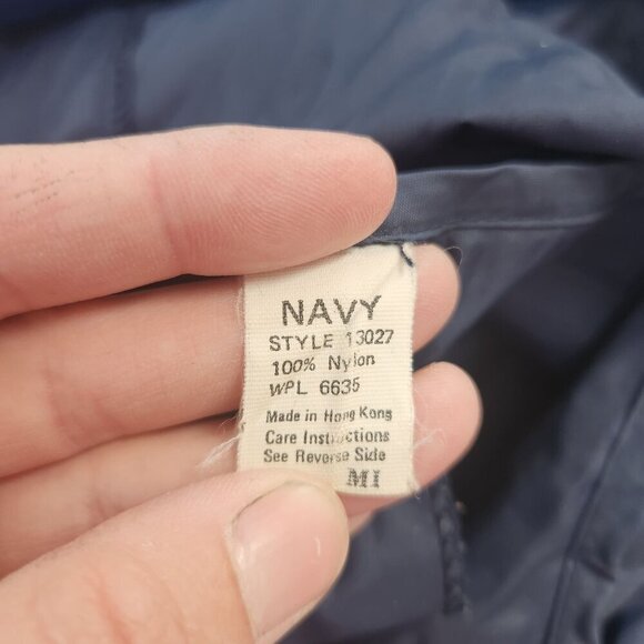 Woolrich VTG Teton Quarter Zip Hooded Windbreaker Pullover Jacket Blue Unisex M - Picture 7 of 8